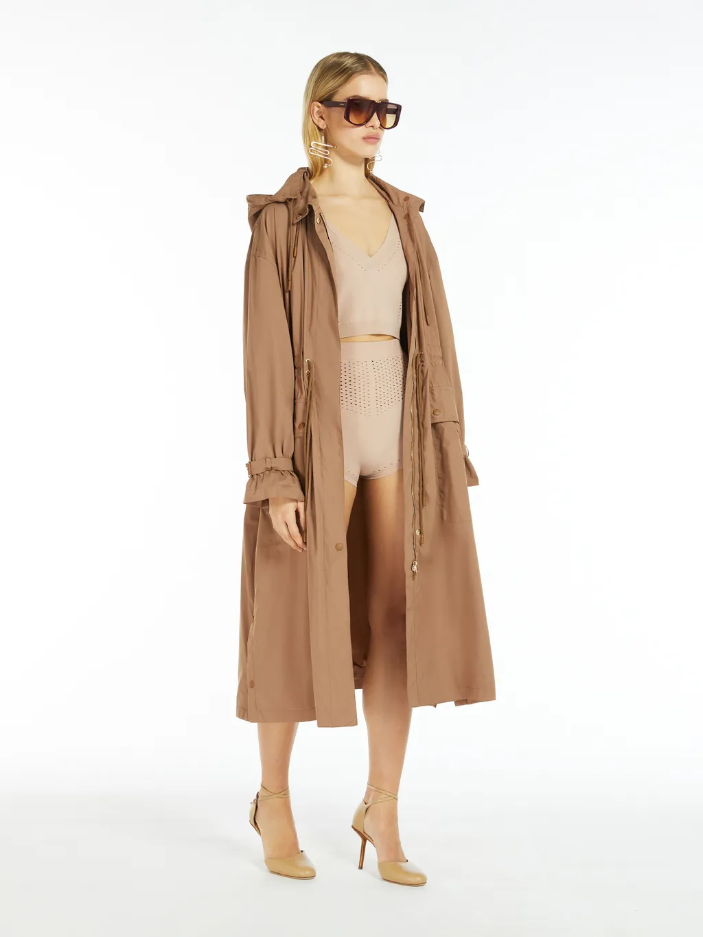 Waterproof Technology Fabric, Oversized Parka Coat