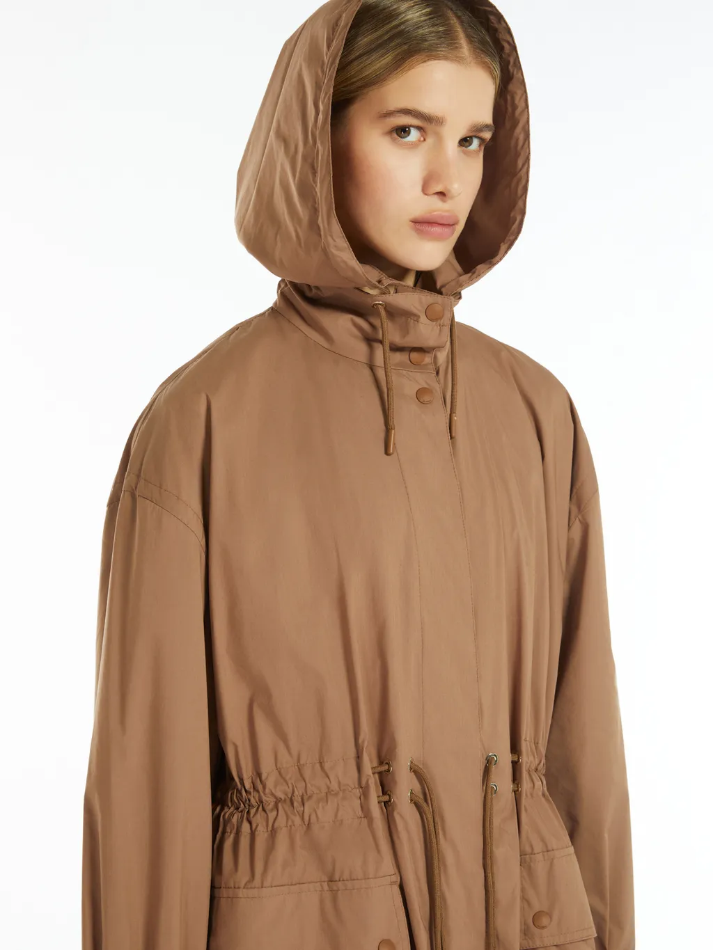 Waterproof Technology Fabric, Oversized Parka Coat