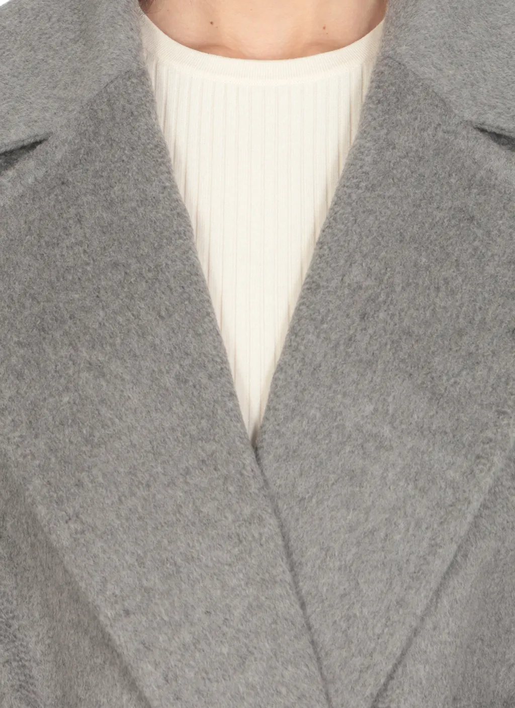 Long-Sleeved Wool Coat