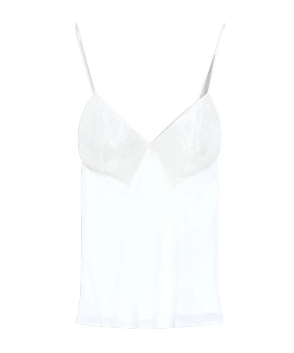 V-Neck Embroidered Top