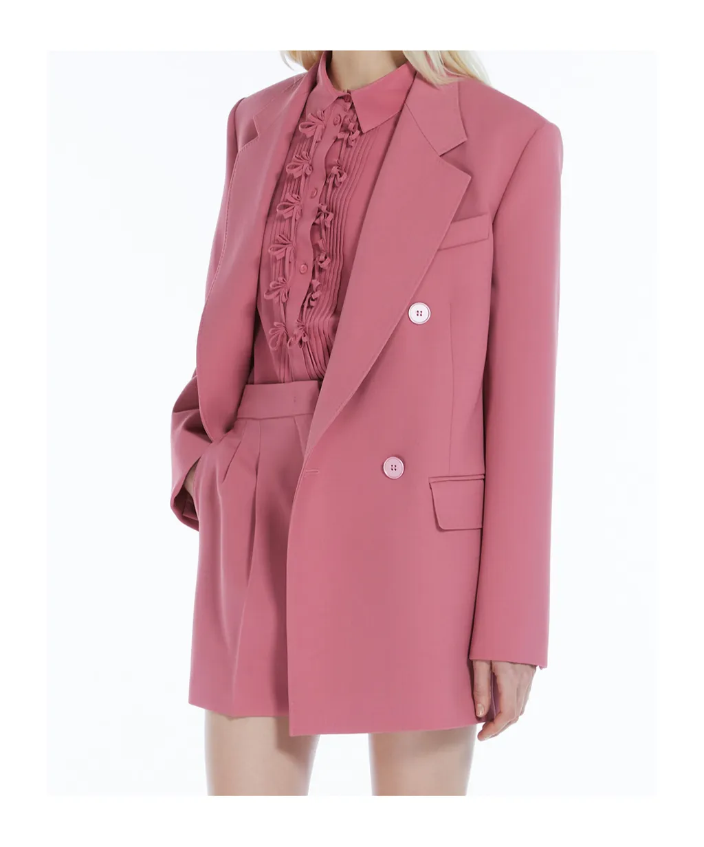 Double-Breasted Long-Sleeved Jacket