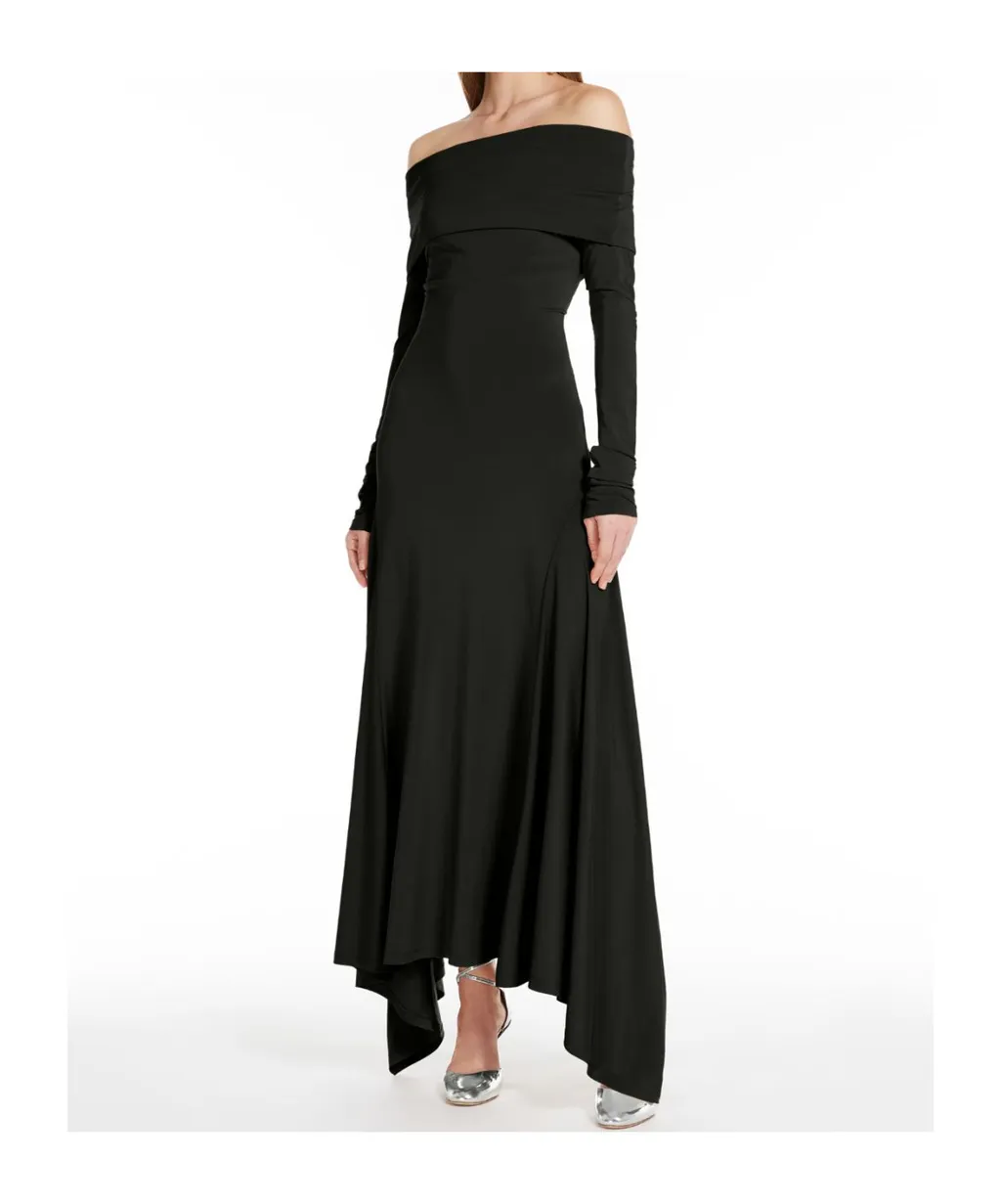 Off-Shoulder Long-Sleeved Dress
