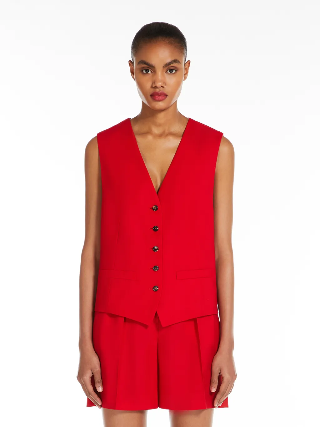 Single-Breasted V-Neck Waistcoat