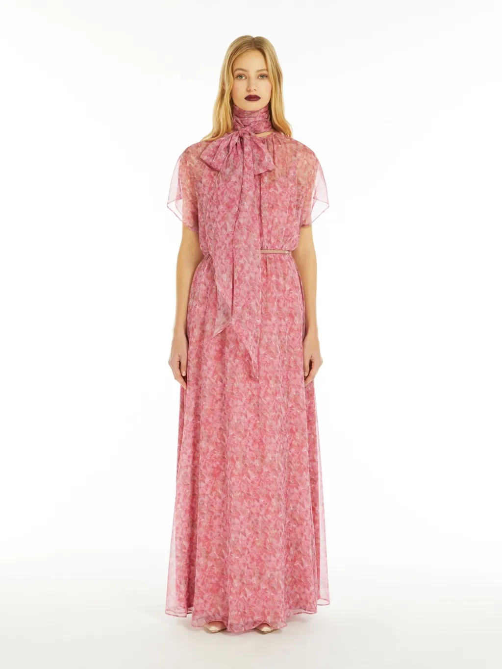 Pleated Print Dress