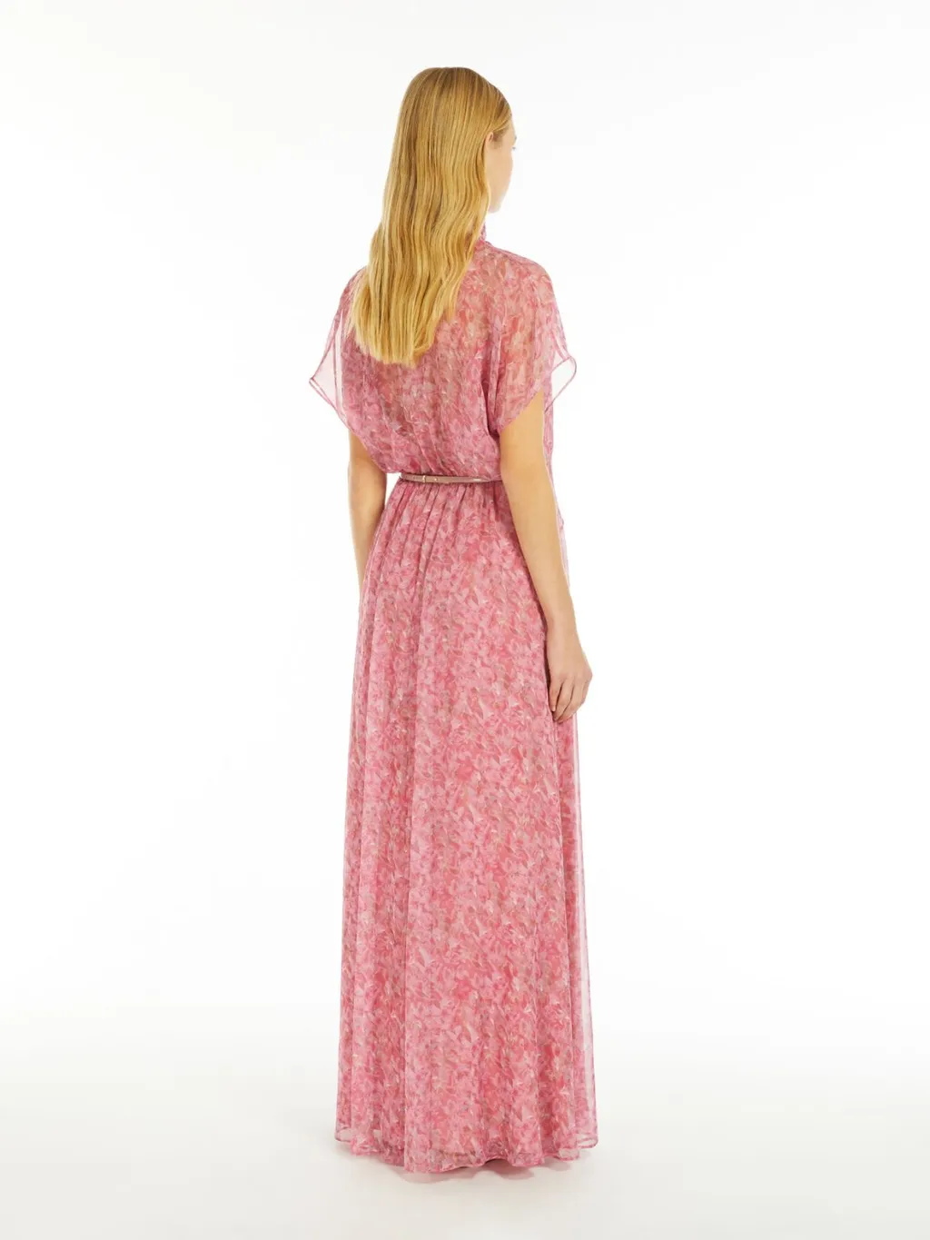 Pleated Print Dress