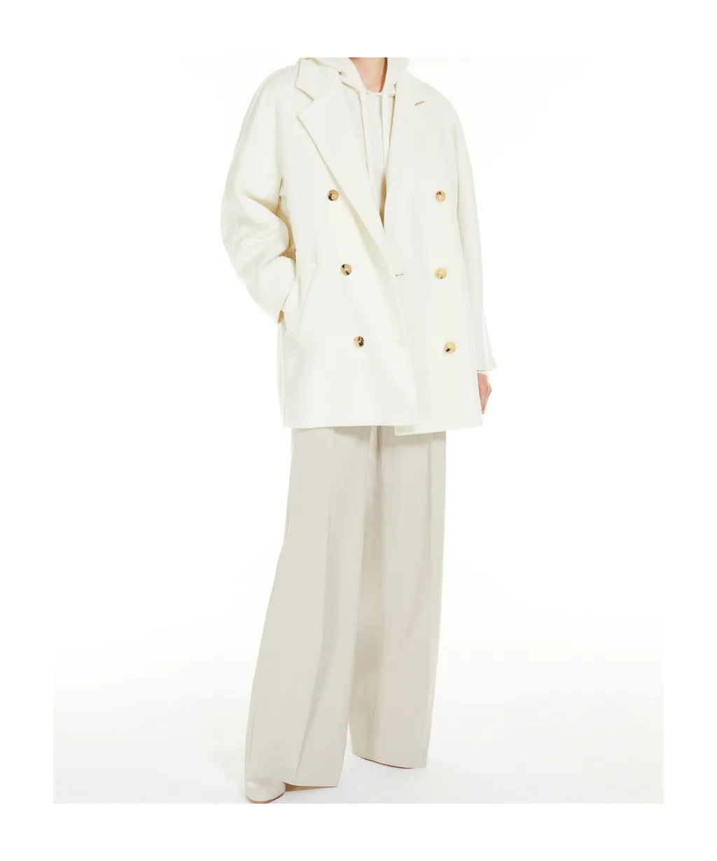 Double-Breasted Long-Sleeved Coat