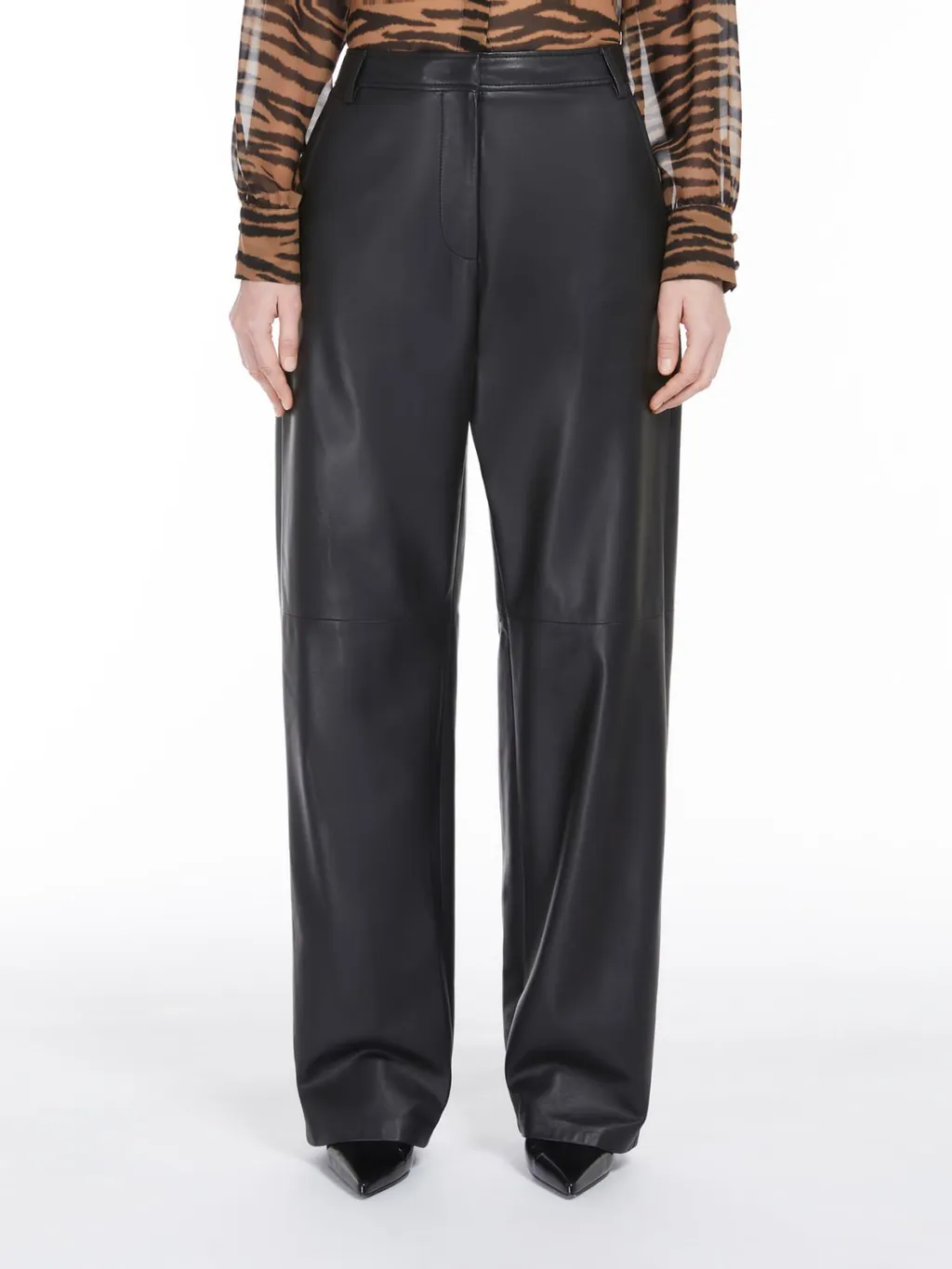 Wide-Leg Napa Pants