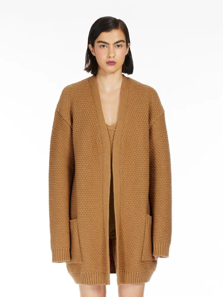 Open-Front Knitted Cardigan