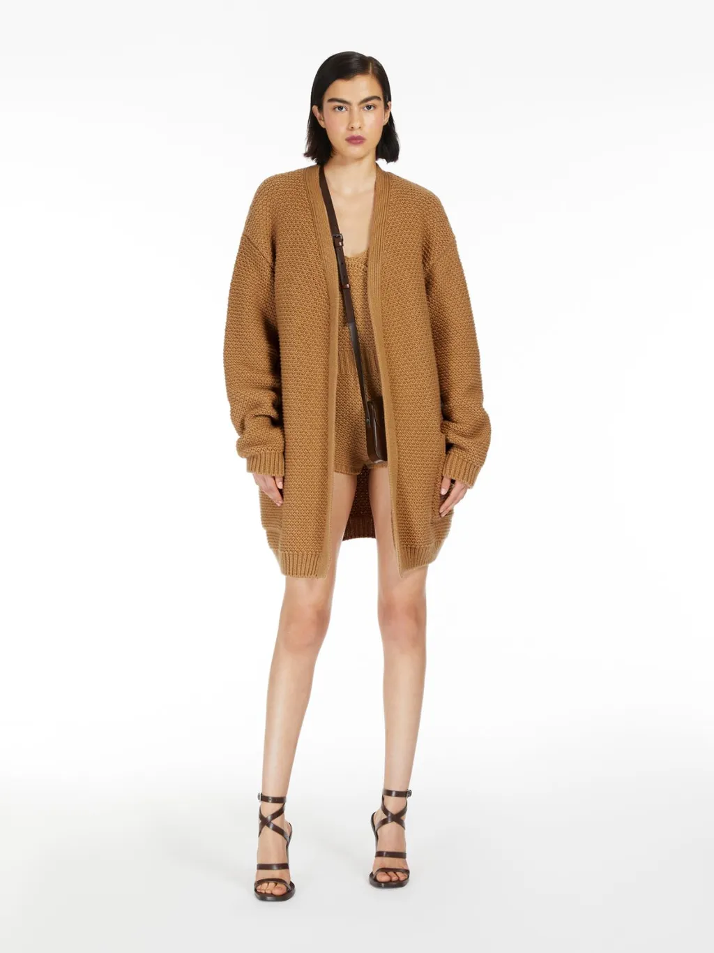 Open-Front Knitted Cardigan