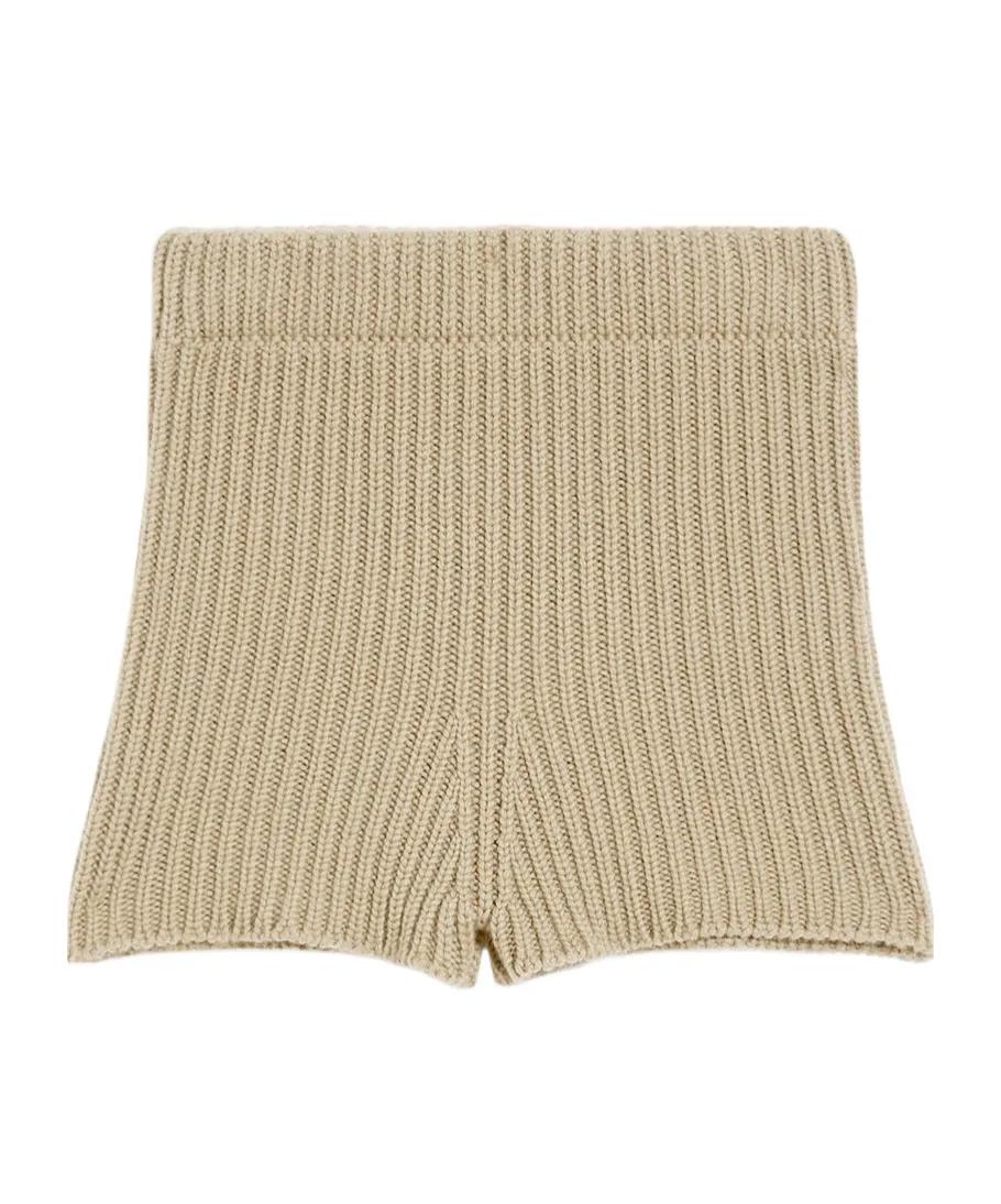 Rib Knitted High-Rise Shorts