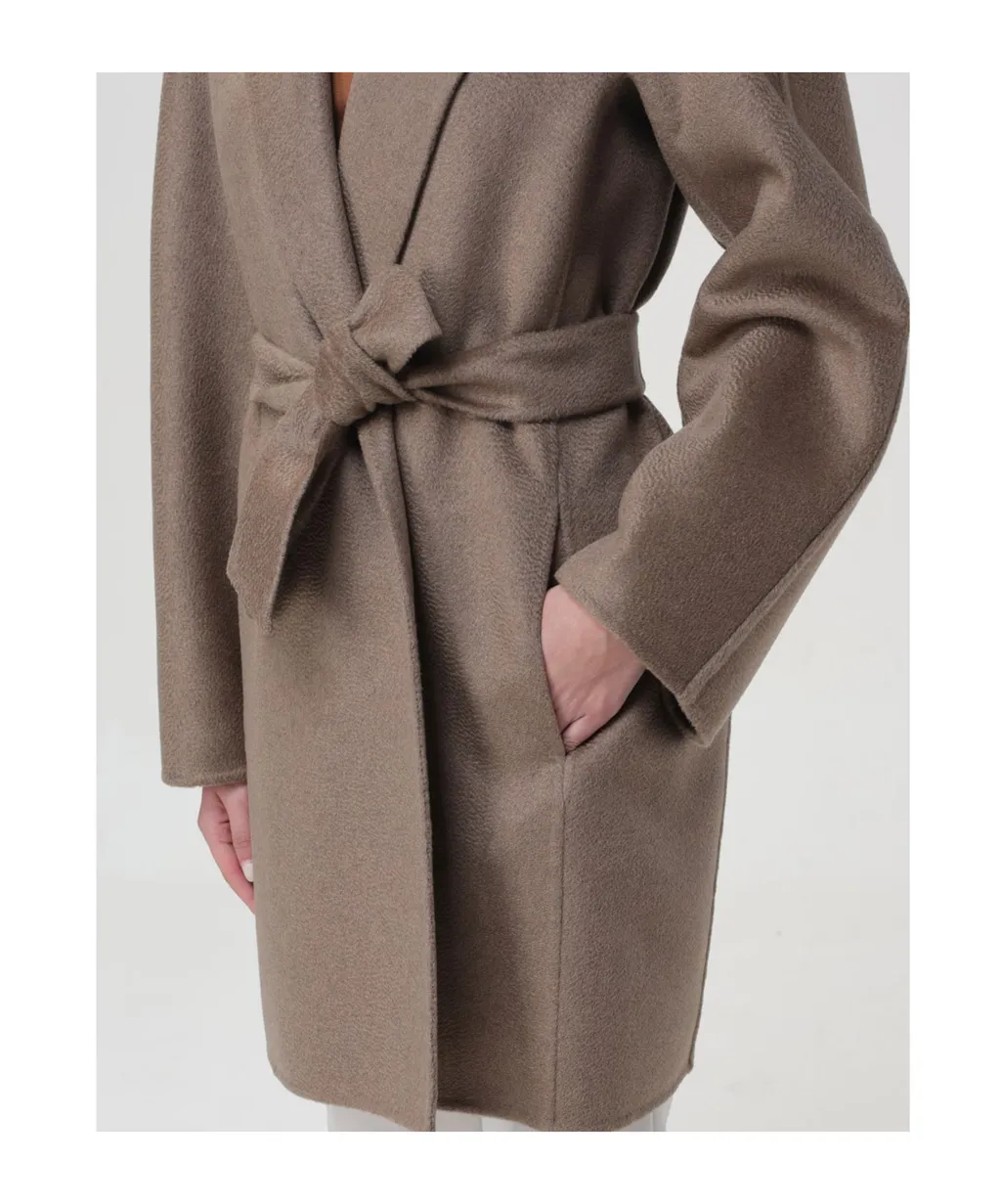 Short Cashmere Wrap Coat