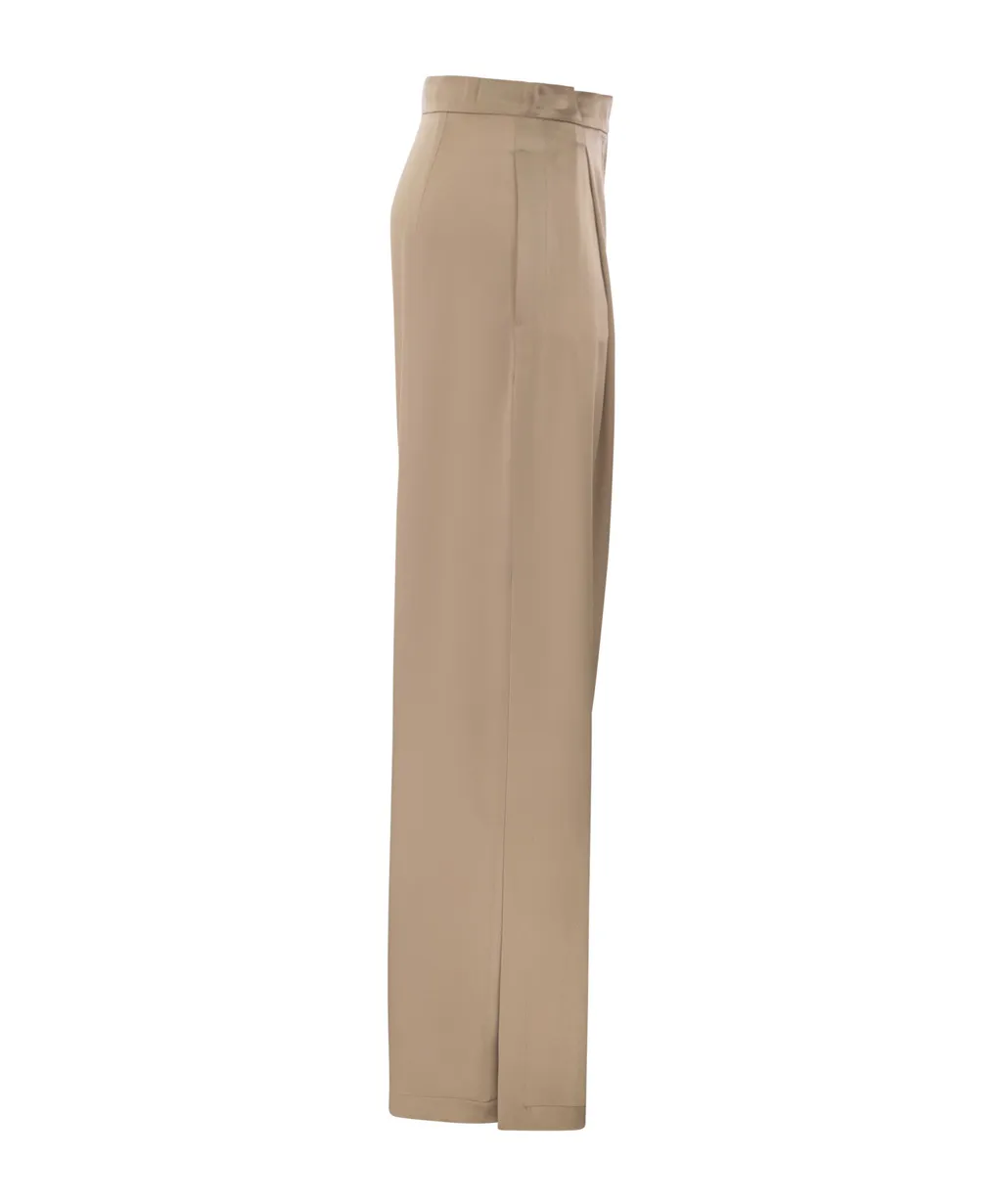 High Waist Straight Leg Trousers