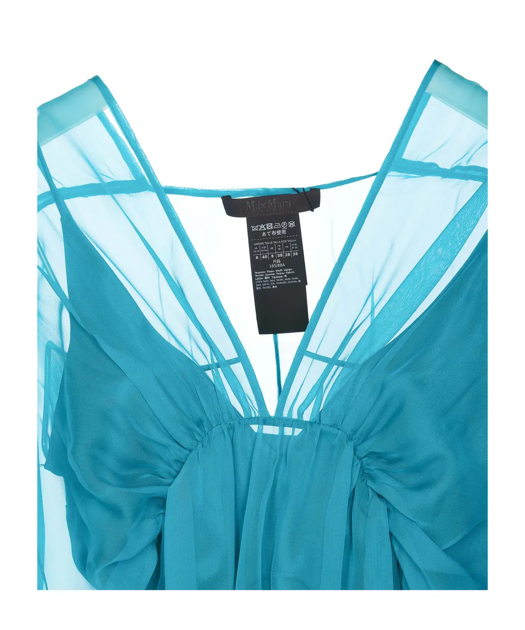 V-Neck Tulle Top