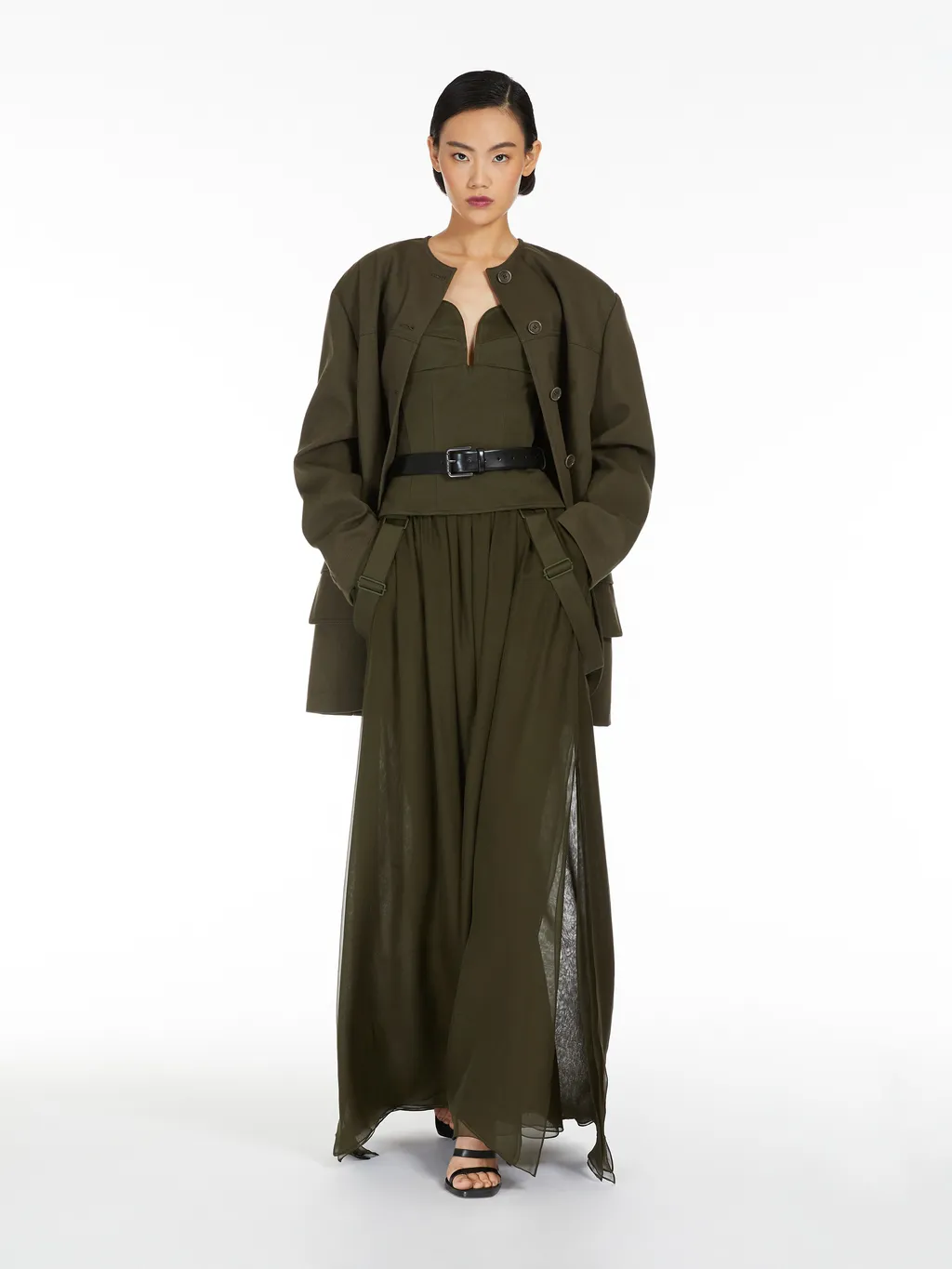 Recital Buttoned Long-Sleeved Jacket