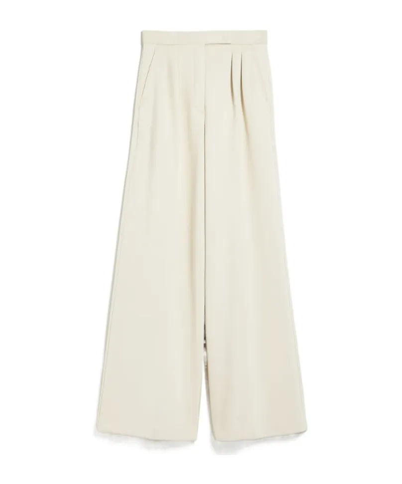 Pleated Wide-Leg Casual Pants