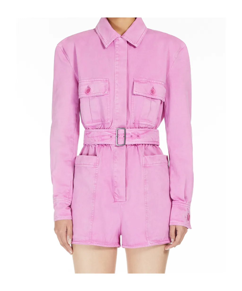 Belted Long-Sleeved Jumpsuit