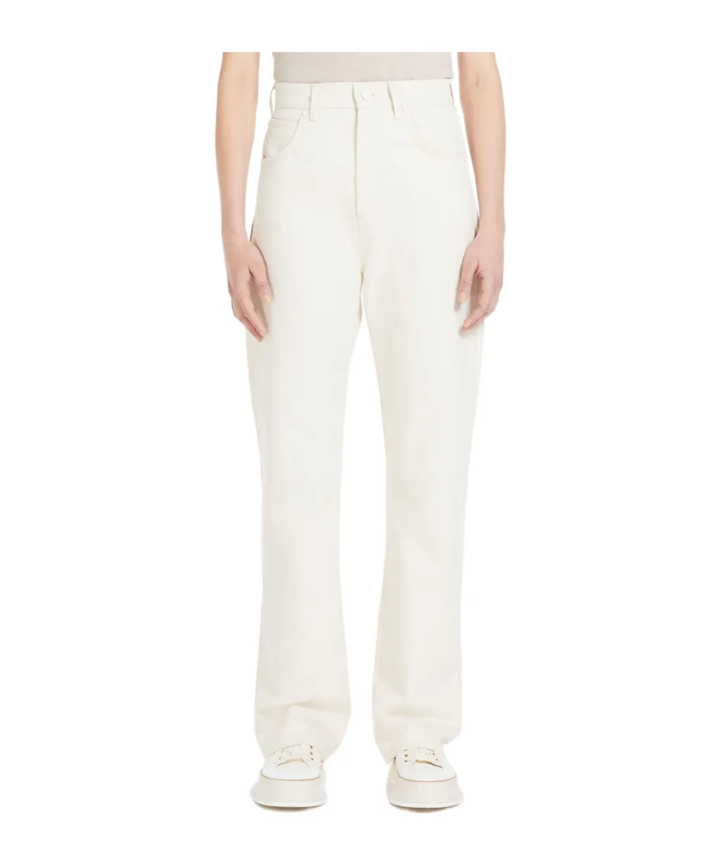 Button Detailed Straight-Leg Pants