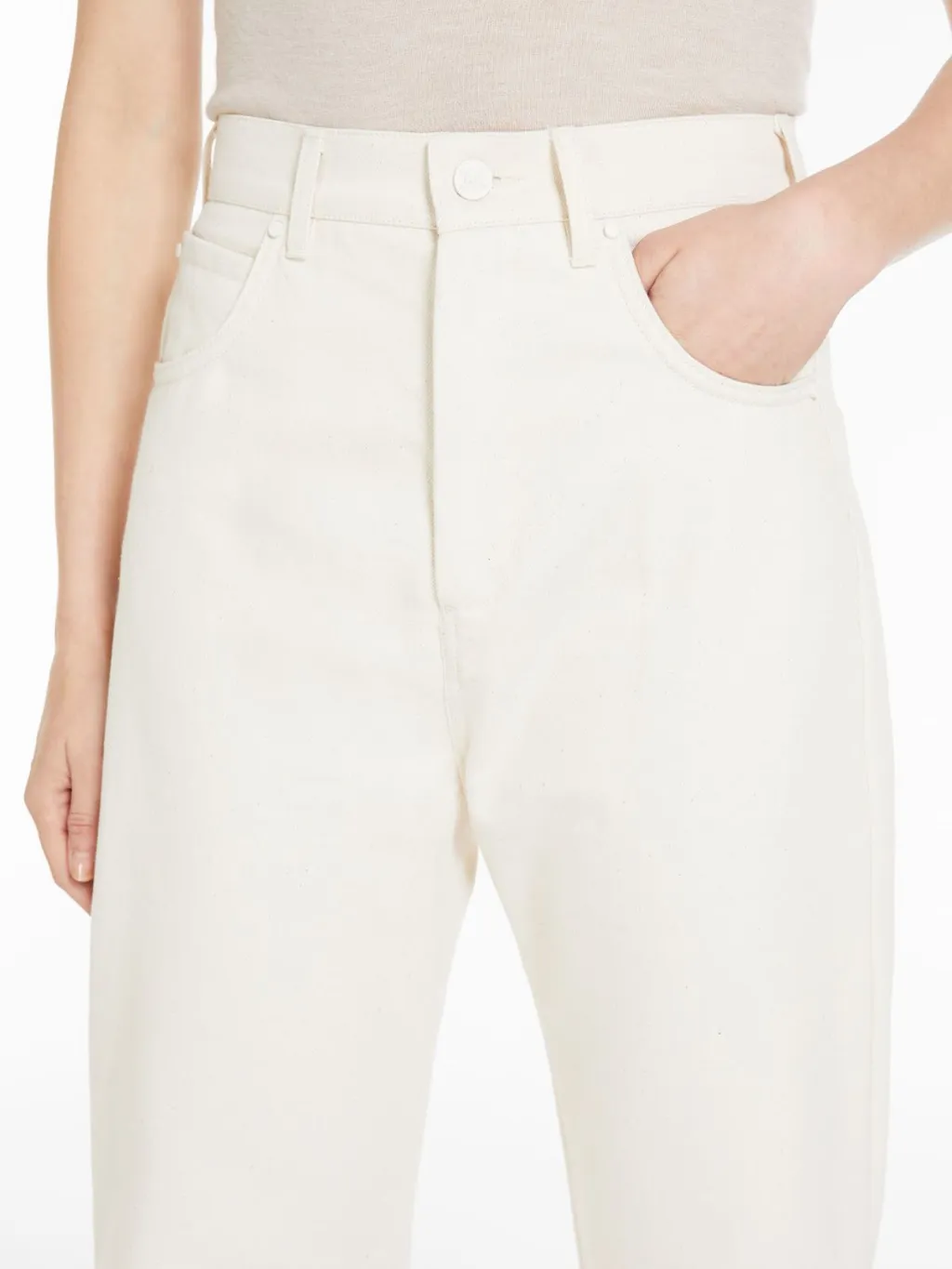 Button Detailed Straight-Leg Pants