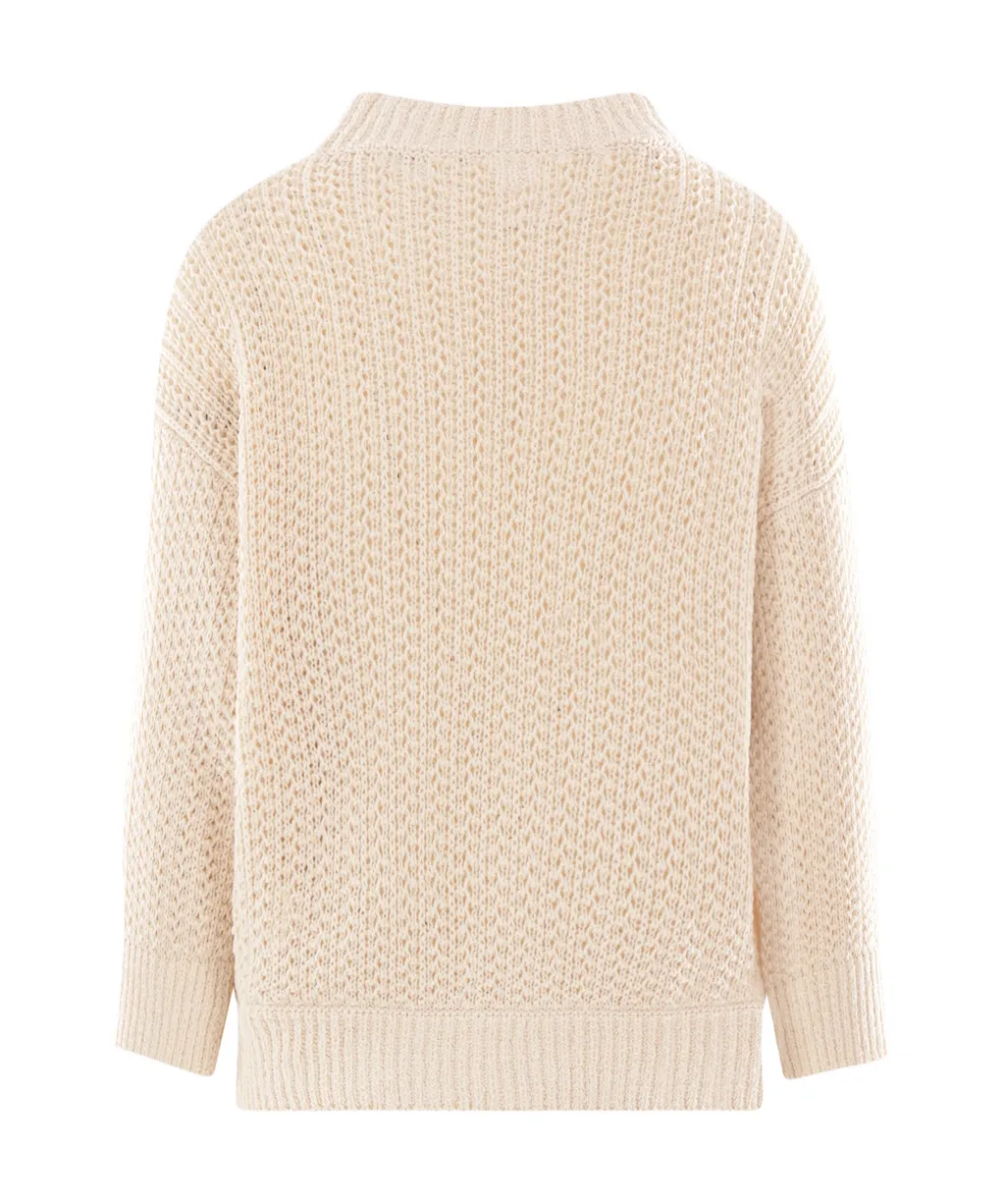 Round-Neck Knitted Pullover