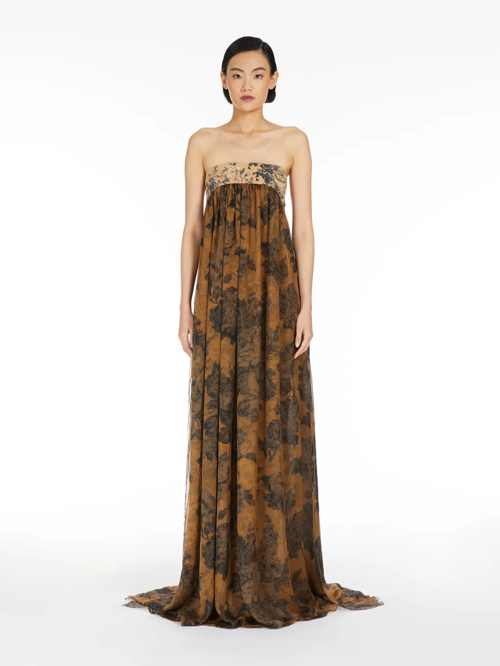 Floral Pattern Tube Top Dress