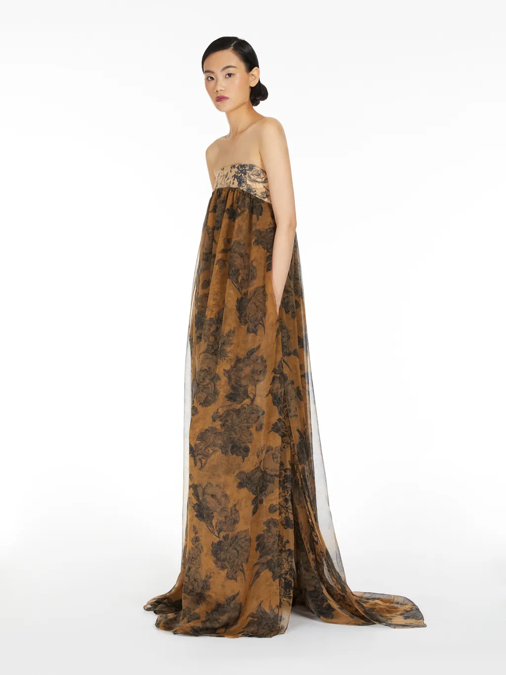 Floral Pattern Tube Top Dress