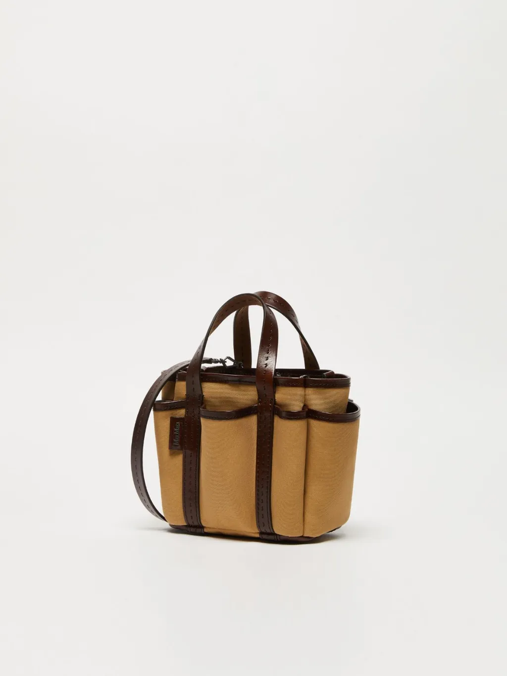 Logo Plaque Top Handle Bag