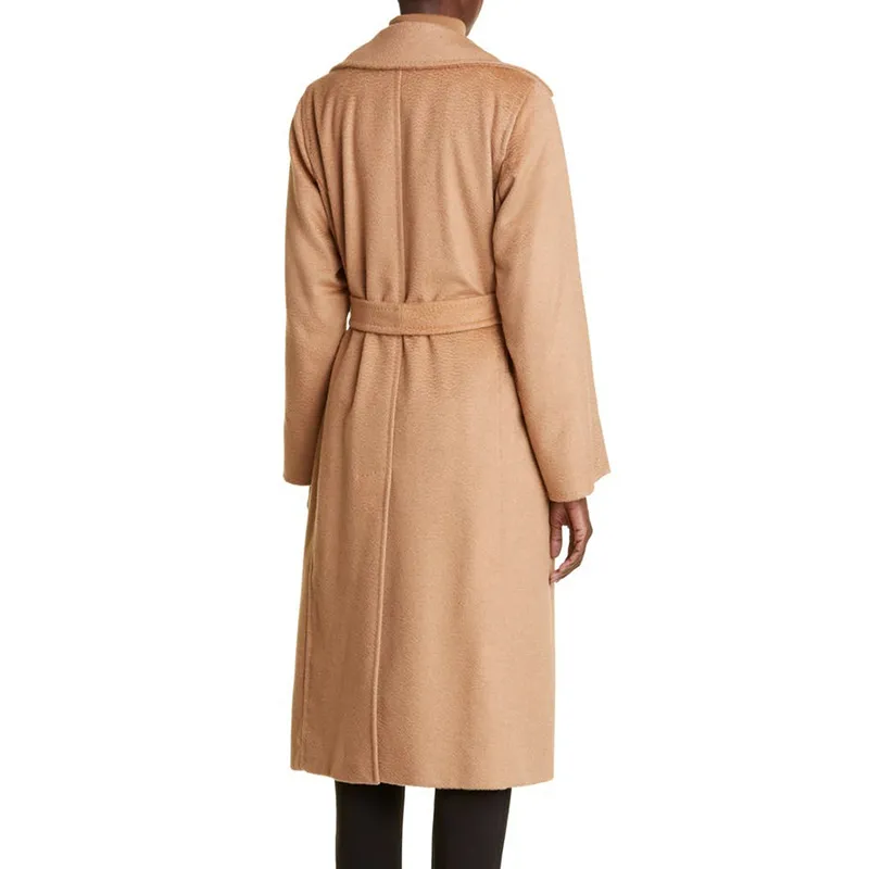 Long-Sleeved Cashmere Coat