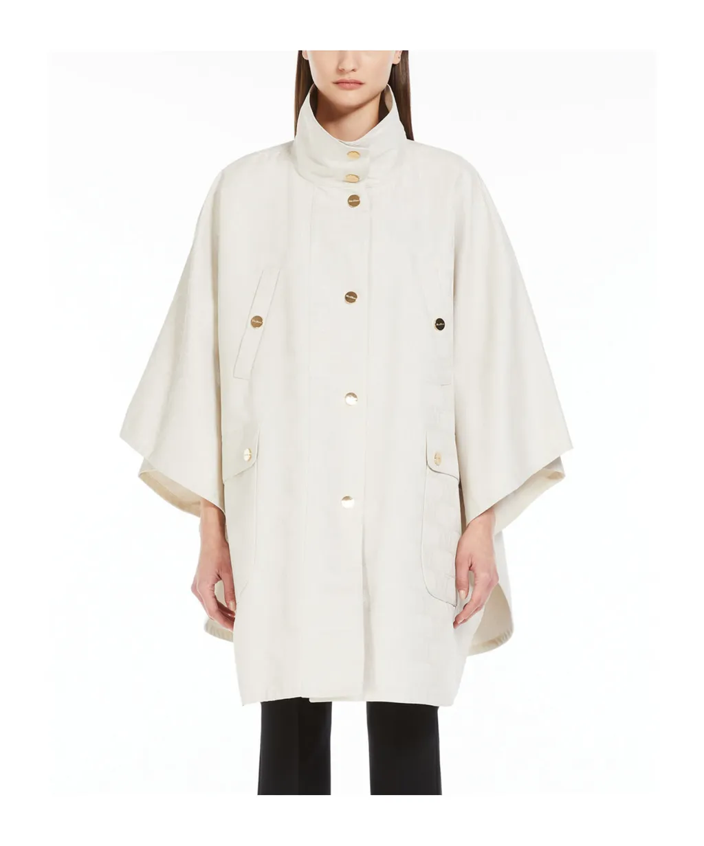 Monogrammed Button-Up Coat