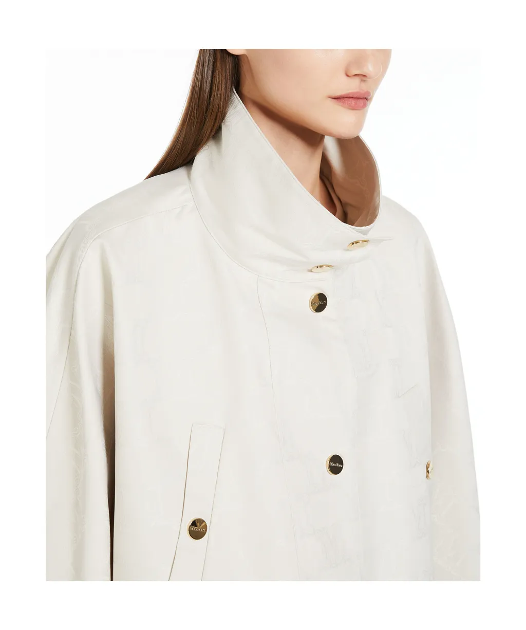 Monogrammed Button-Up Coat
