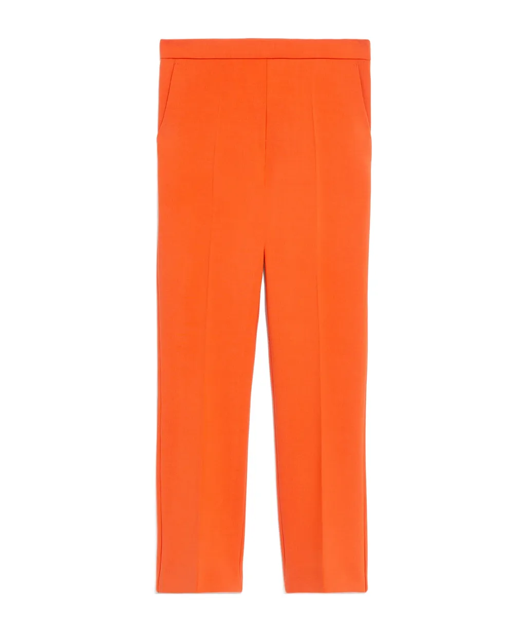 Side Zipper Wool Casual Pants