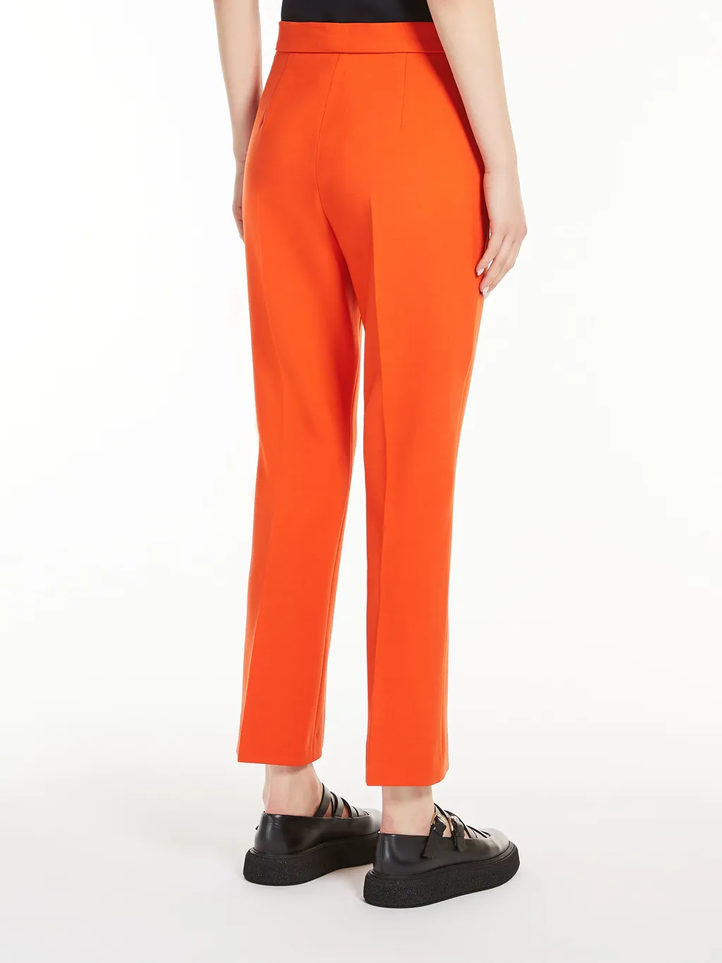 Side Zipper Wool Casual Pants