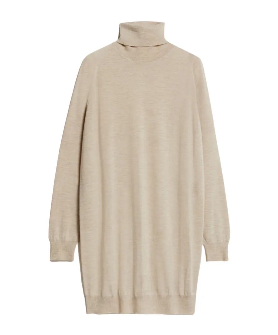High-Necked Cashmere Dress
