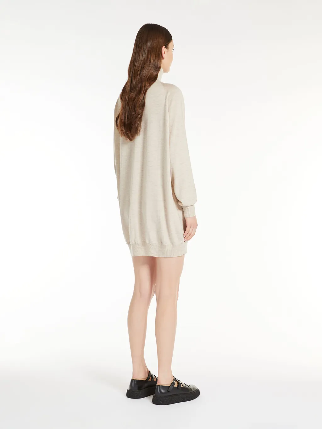 High-Necked Cashmere Dress