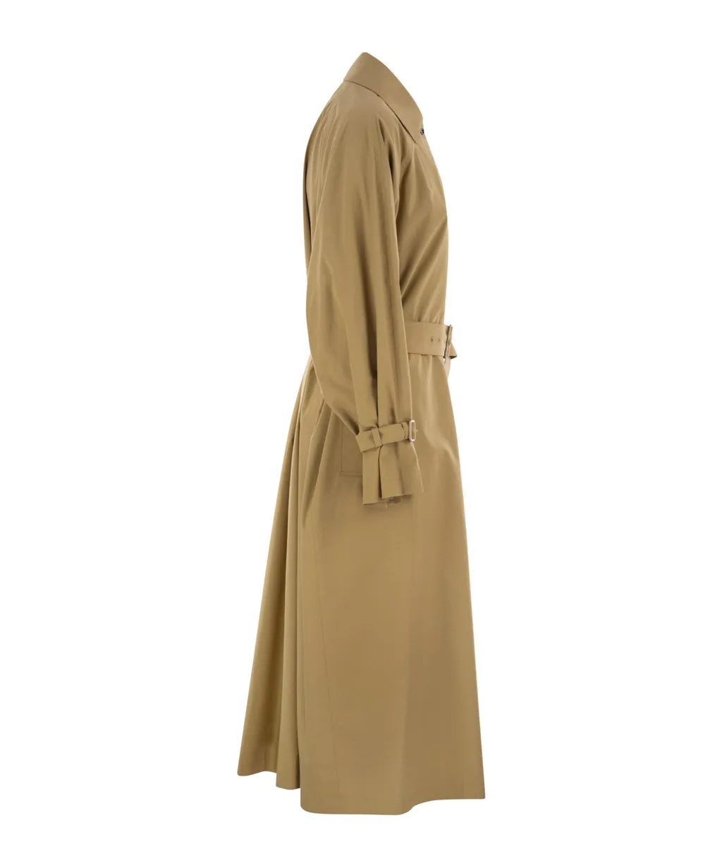Epoche Button Detailed Belted Coat