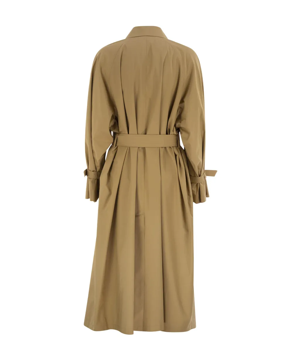 Epoche Button Detailed Belted Coat