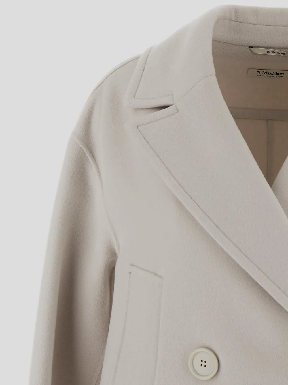 Double-Breasted Long-Sleeved Coat