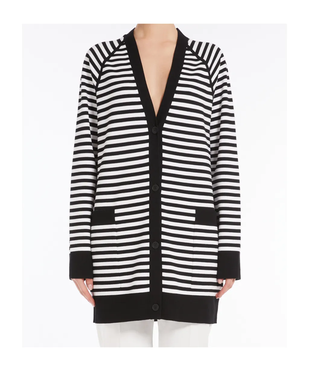 Jacquard Viscose Cardigan