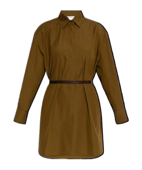 Lapel Long Sleeve Dress