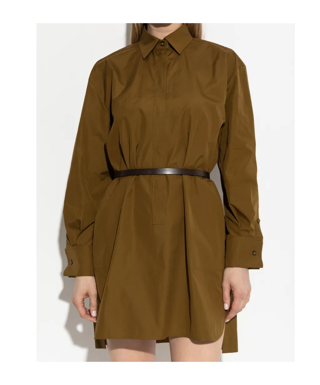 Lapel Long Sleeve Dress