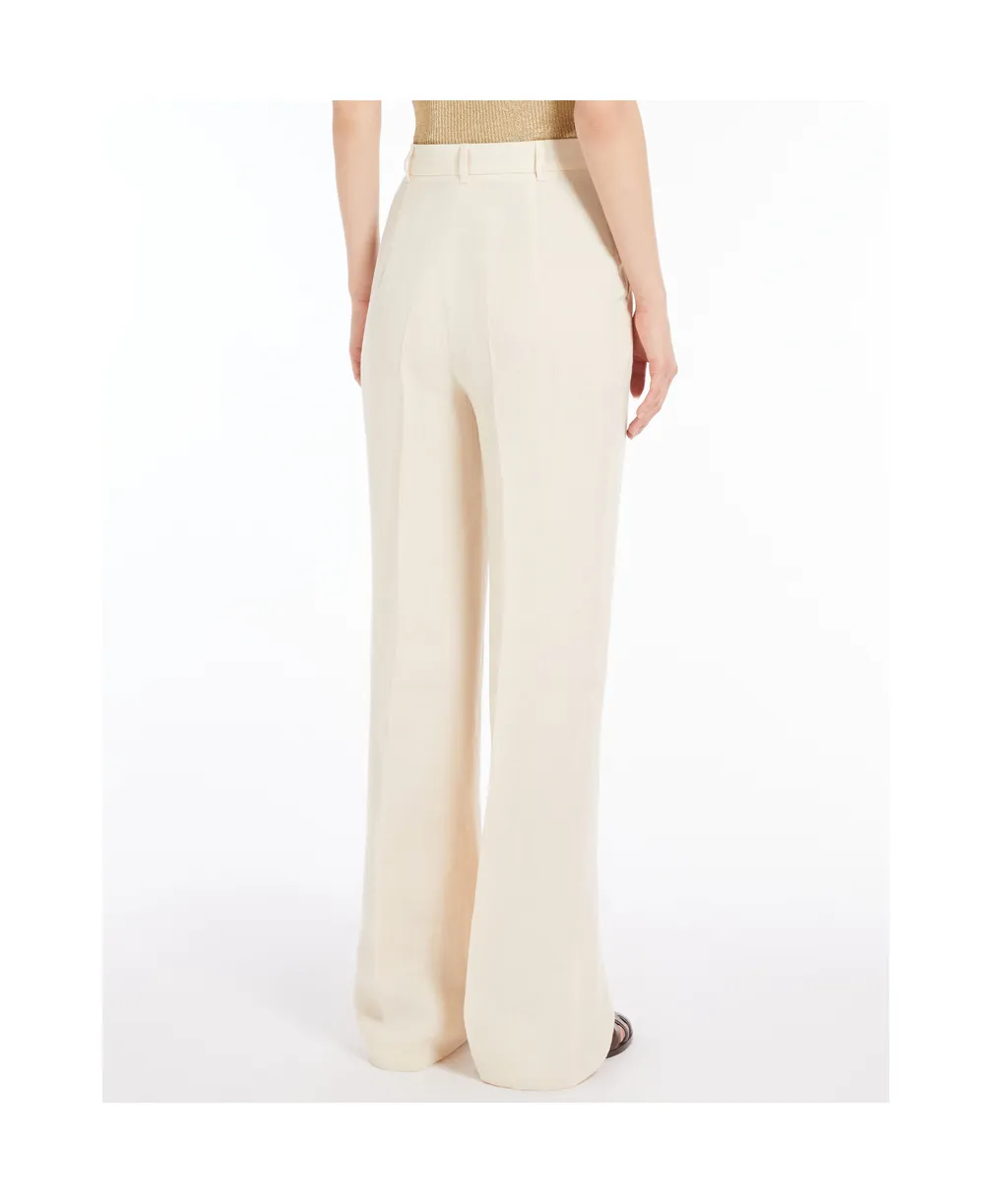 Pleat Detailed Straight Leg Trousers