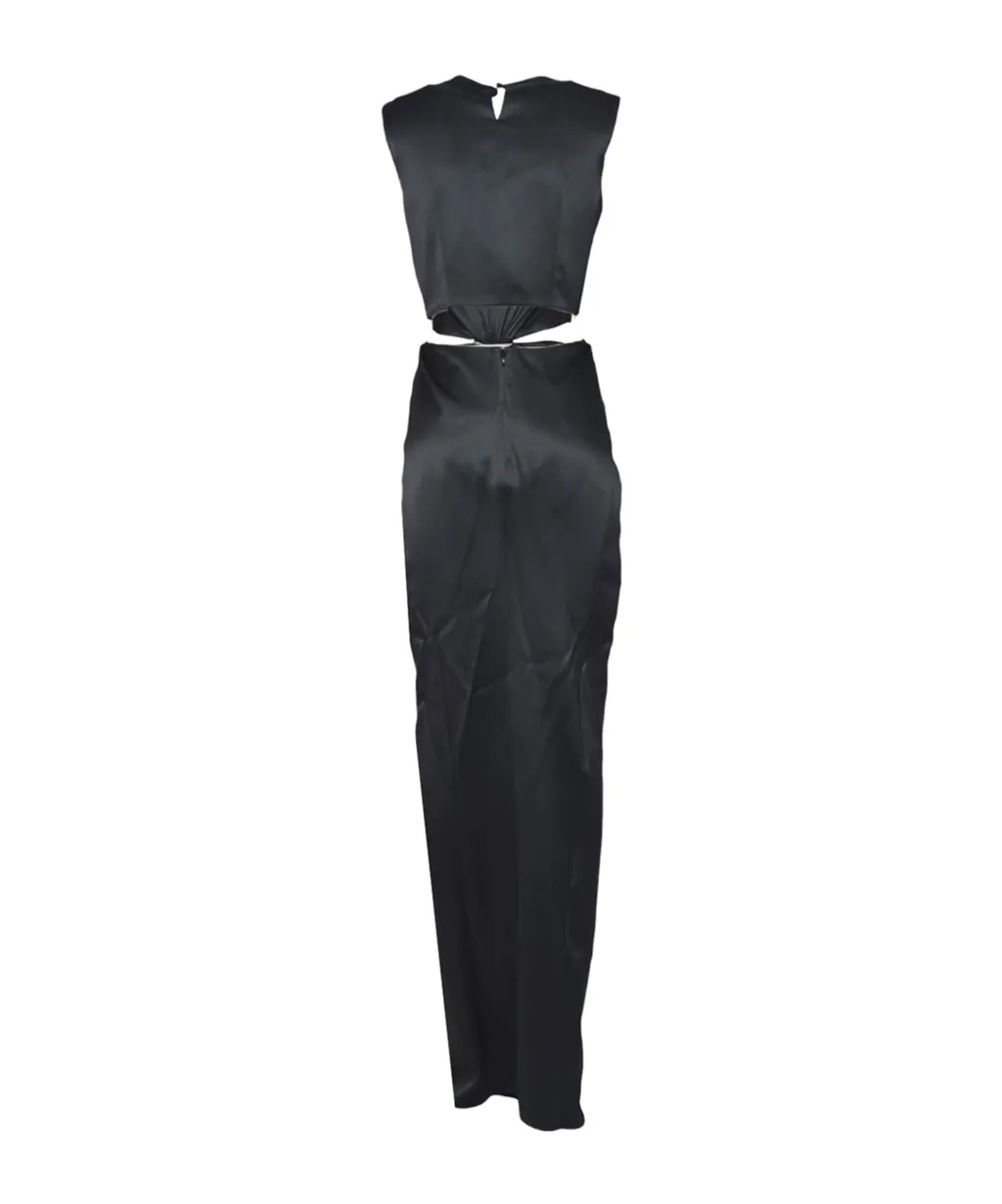Panaro Hourglass Gathered Sleeveless Dress