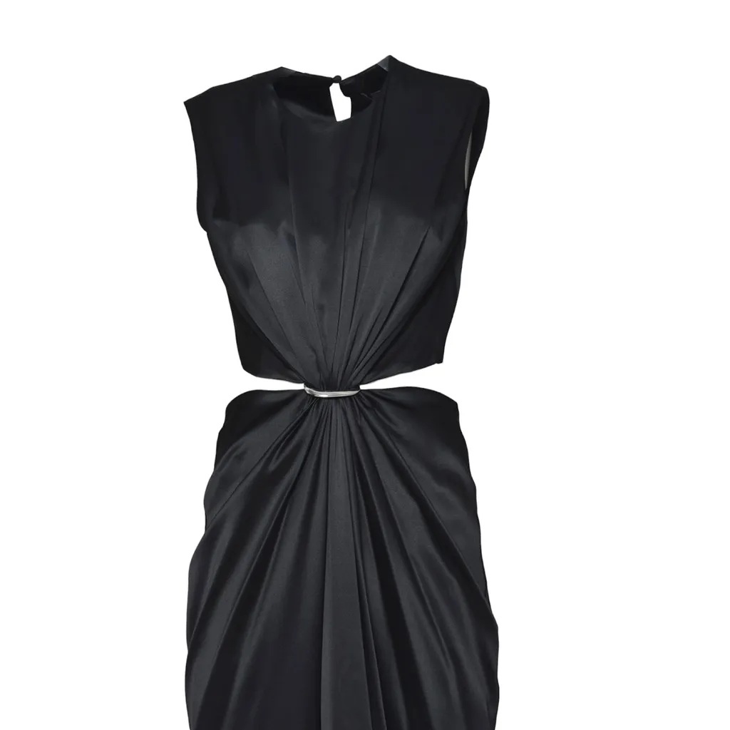 Panaro Hourglass Gathered Sleeveless Dress