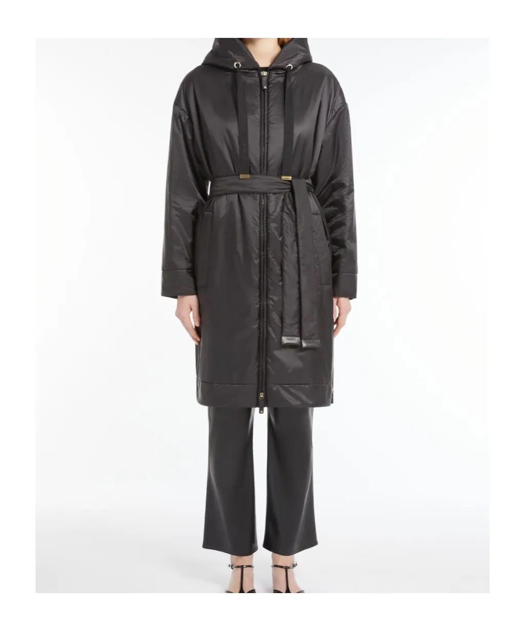 Belted Drawstring Coat