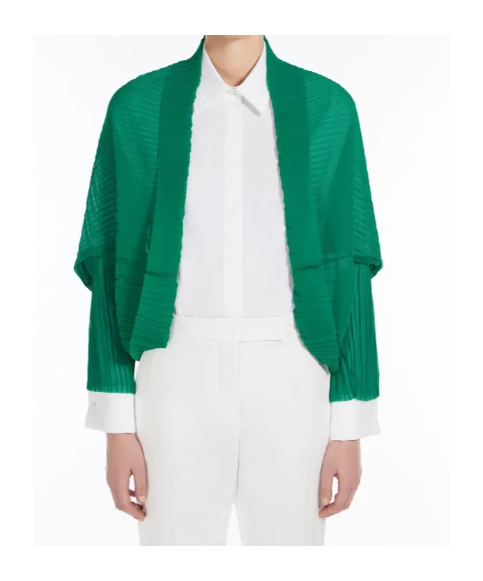 Vesuvio Pleated Open Front Shrug