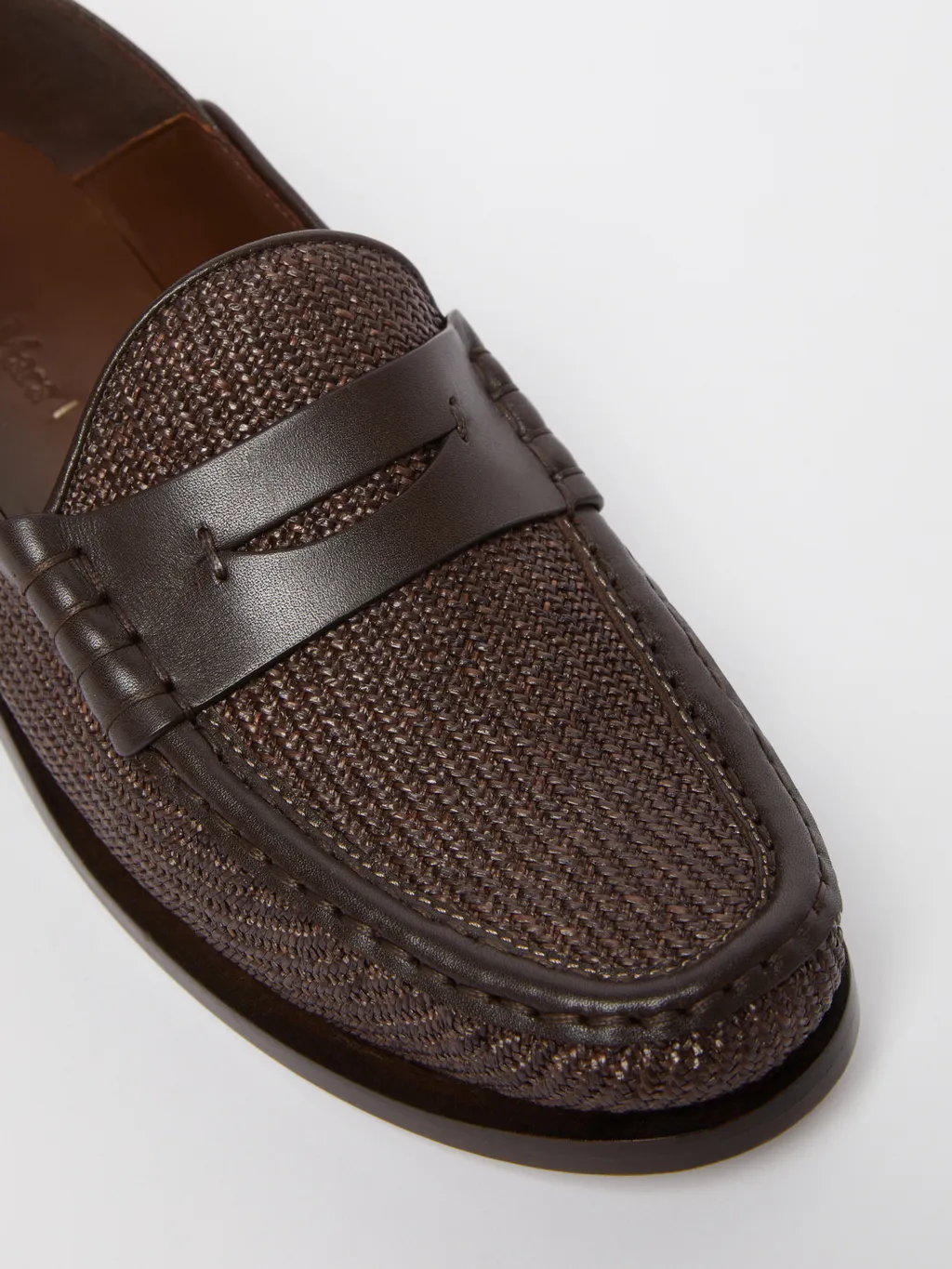 Panelled Zip-Up Flat Shoes