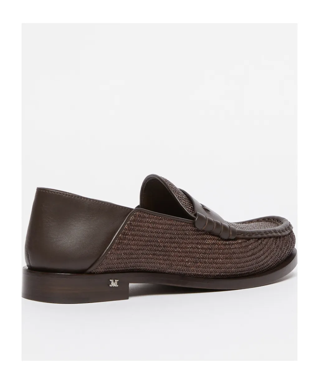 Panelled Zip-Up Flat Shoes