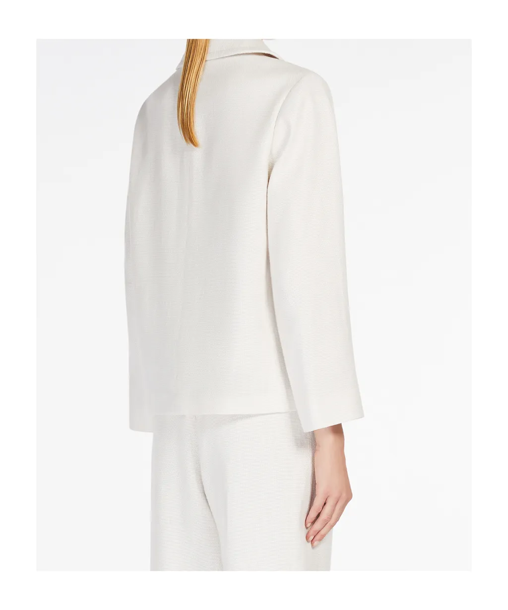 Double-Breasted Cotton And Linen Jacket