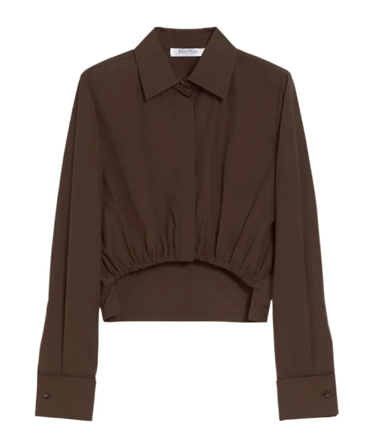 Angio Button Detailed Gathered Shirt