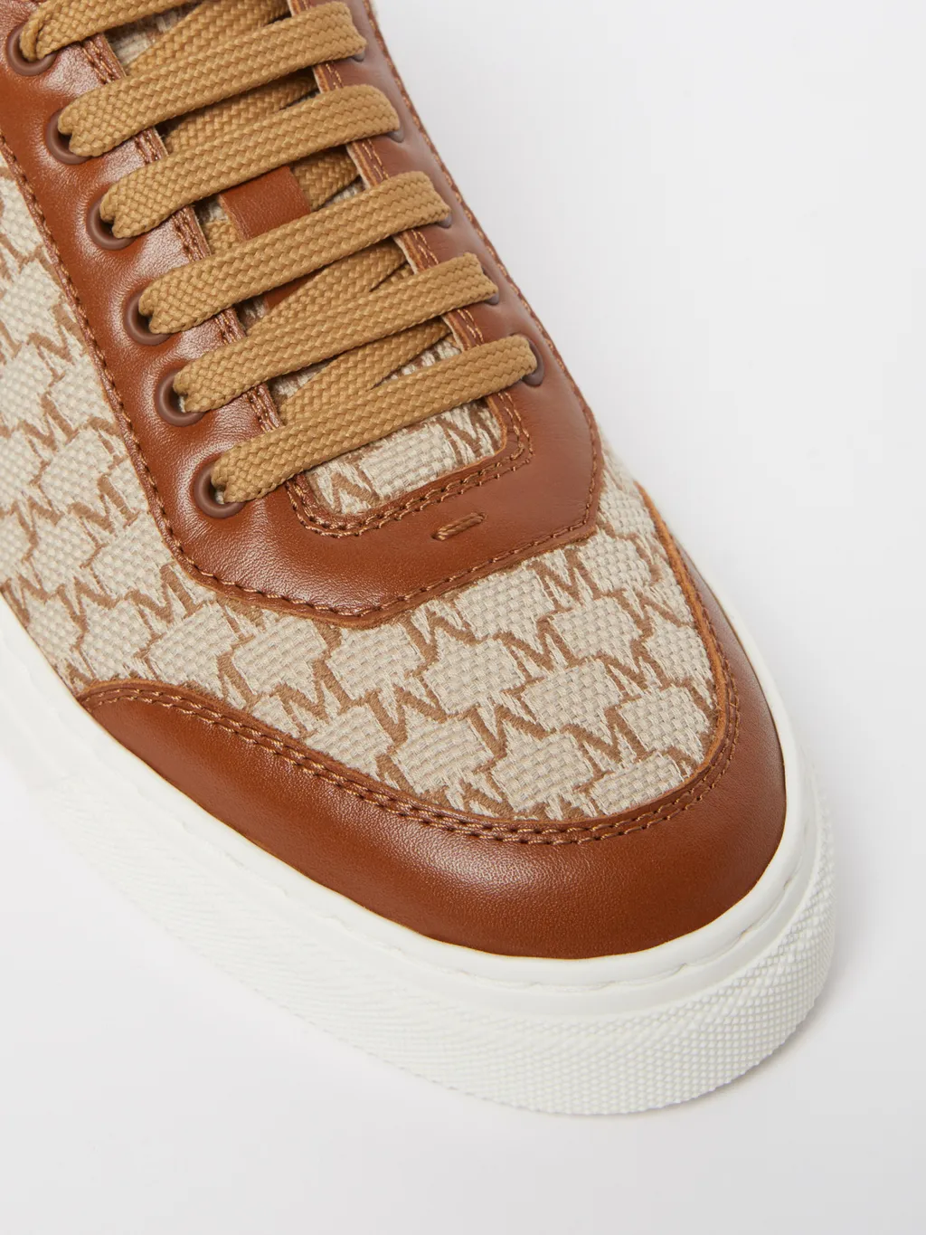 Jacquard-Knit Monogram Sneakers