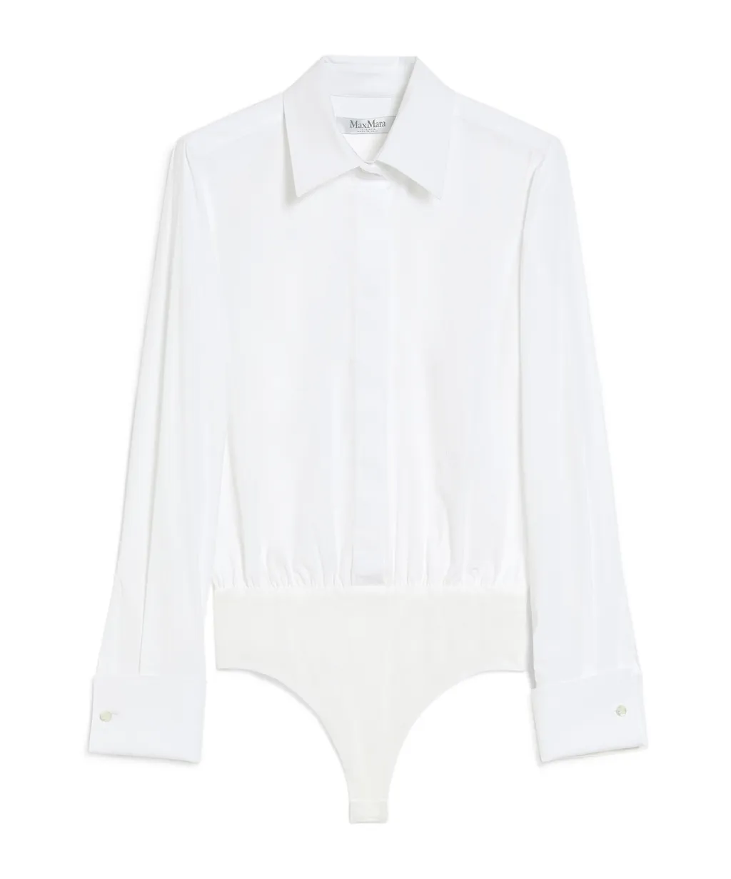 Button-Up Long-Sleeved Shirt Bodysuit